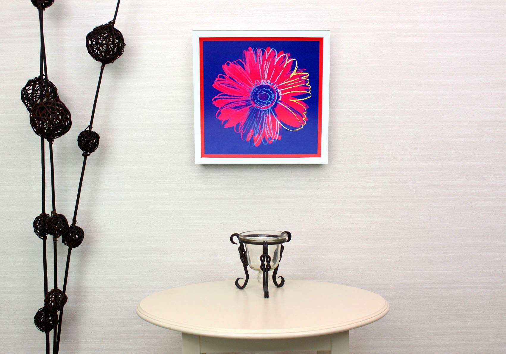 【額縁付き】アンディウォーホル　プリント デイジー4点セット 額縁付き】アンディウォーホルプリント デイジー4点セット